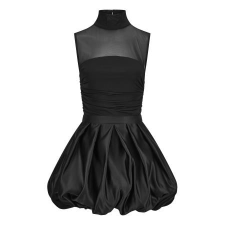 Nicowa Jurk PLIWIO mit Ballonrock zwart