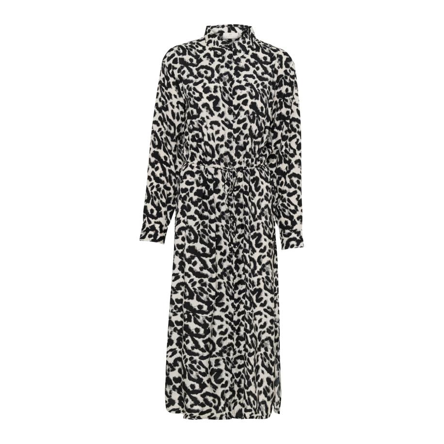 Kaffe Jurk KA Alice grijs / lichtgrijs / zwart Grijs