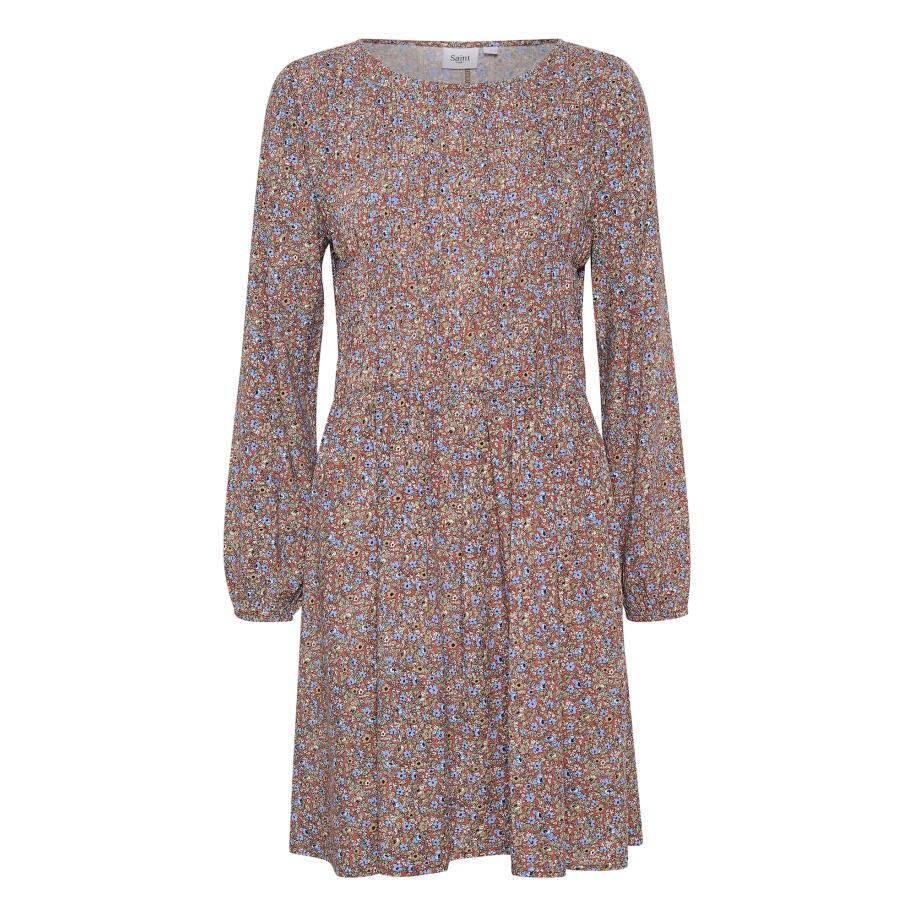 Saint Tropez SAINT TROPEZ Jurk duifblauw / donkerrood / zwart -