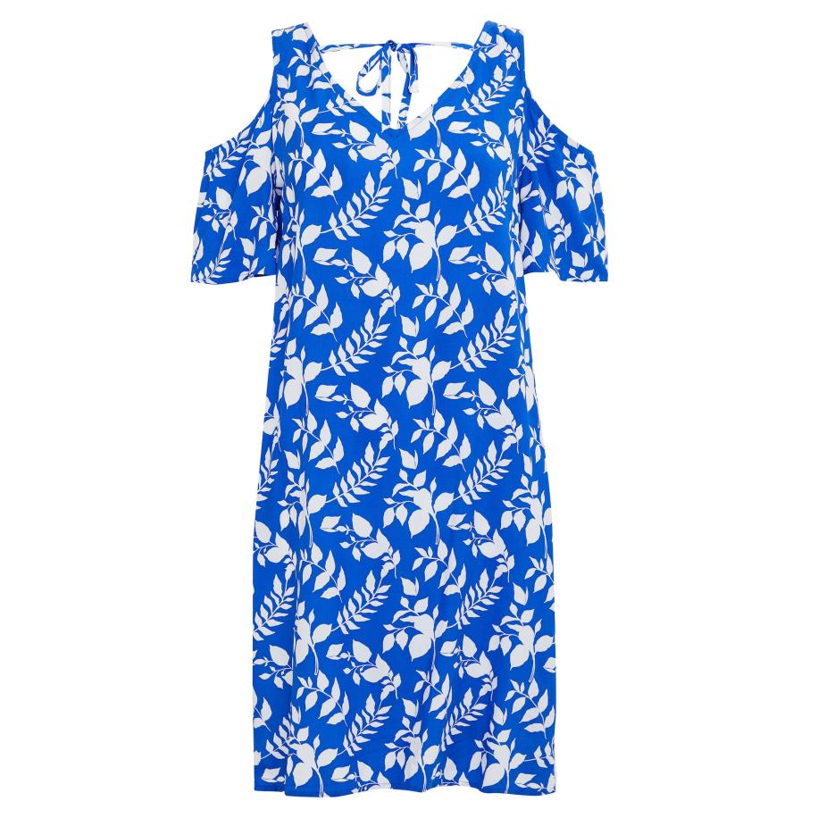 Threadbare Threadbare Zomerjurk Mallorca blauw / wit -