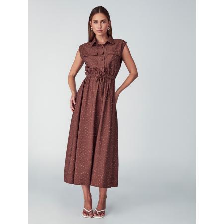 Willa Blousejurk Sez donkerbruin / wit