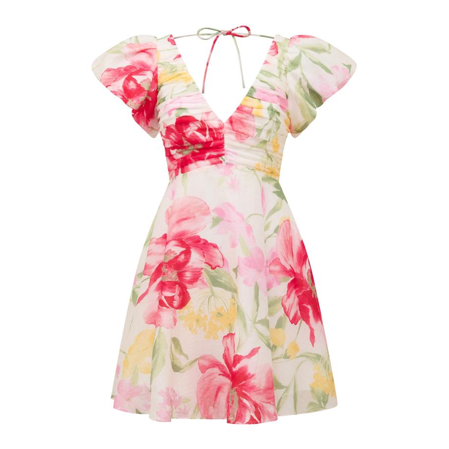 Forever New Forever New Jurk June riet / rosa / rood / wit -