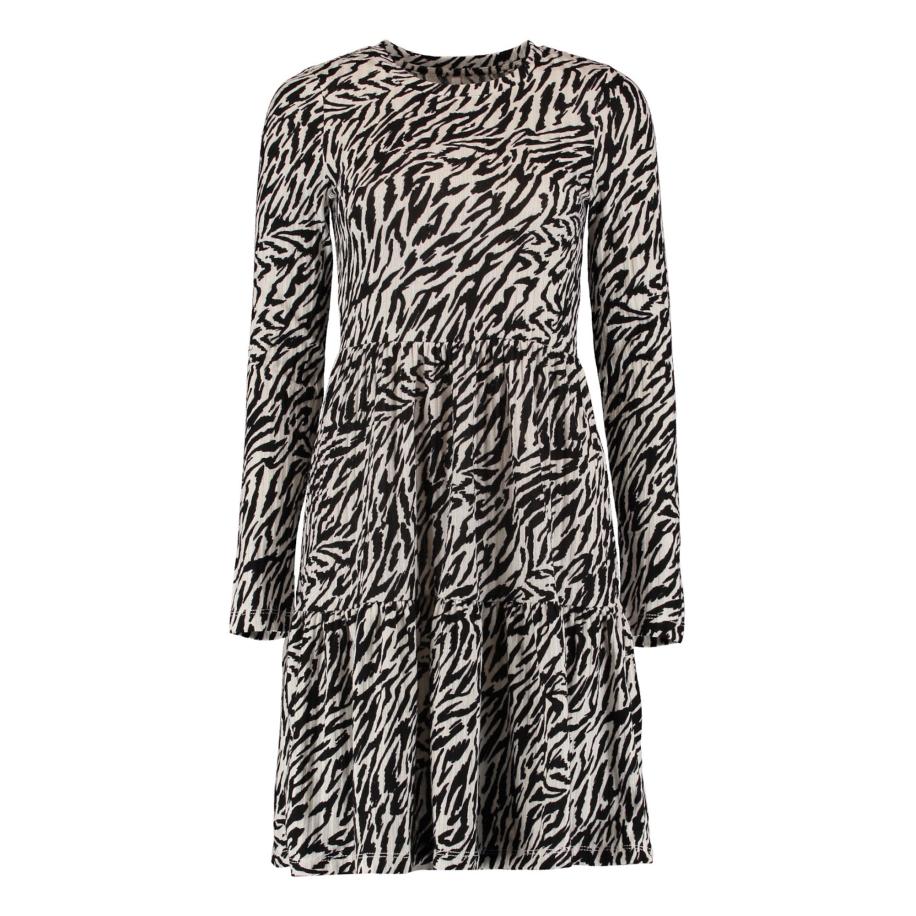 Hailys Hailys Jurk Id44a zwart / offwhite -