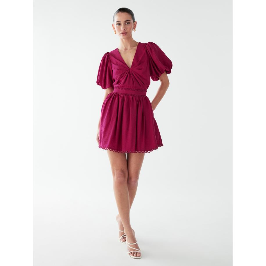 BWLDR BWLDR Jurk Gren roodviolet -