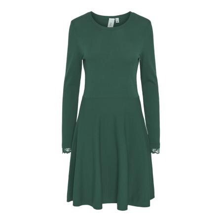 YAS YAS Gebreide jurk YASBeco donkergroen