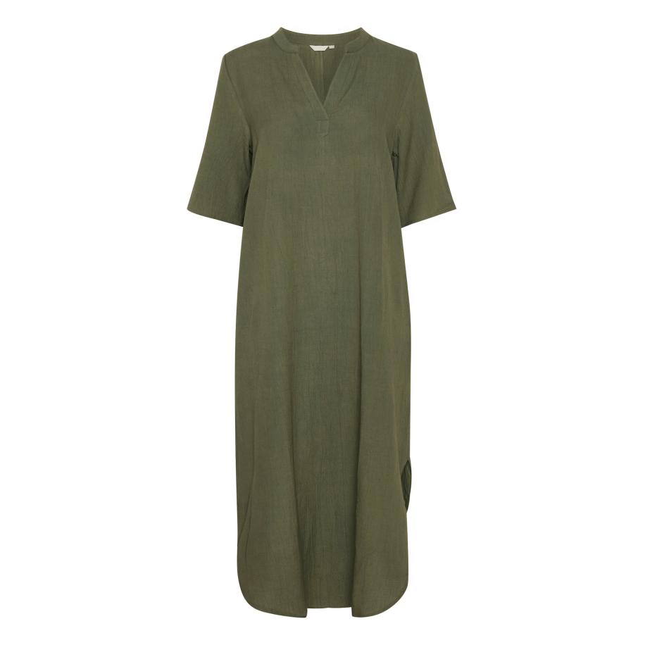 Kaffe Kaffe Blousejurk Kaisey kaki -