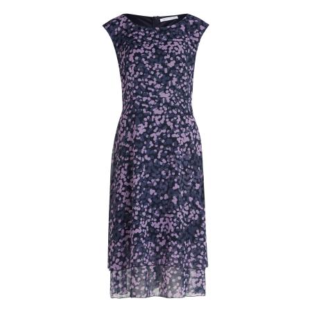 Betty & Co Betty & Co Jurk pruim / zwart