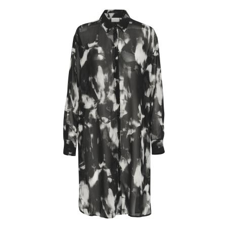 Kaffe Blousejurk Aska lichtgrijs / zwart