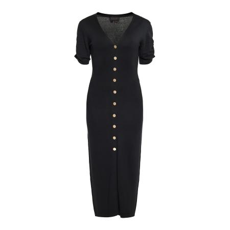 NAEMI NAEMI Gebreide jurk goud / zwart