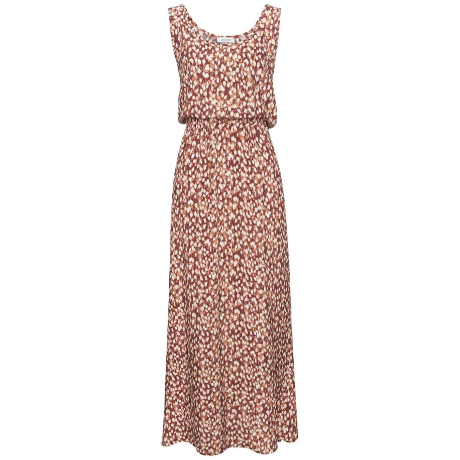 VIVANCE VIVANCE Jurk bruin / lichtbruin / wit -