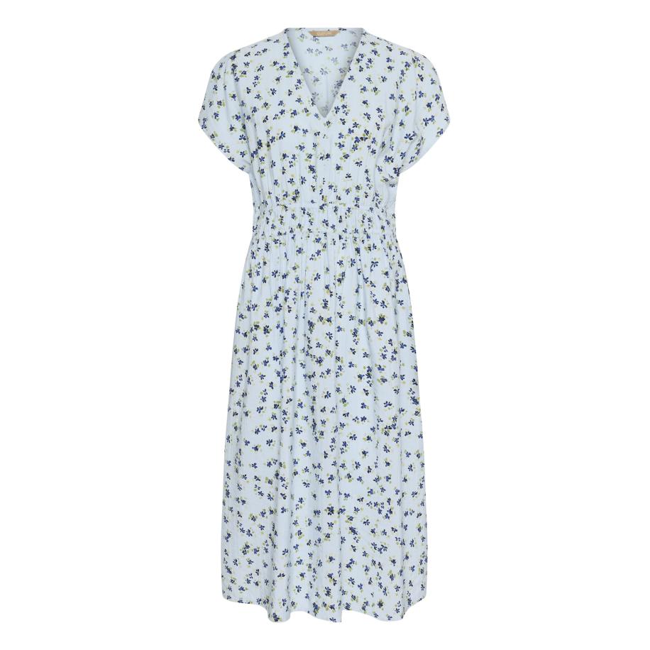 Culture CULTURE Jurk puglia Gally blauw / hemelsblauw / groen -