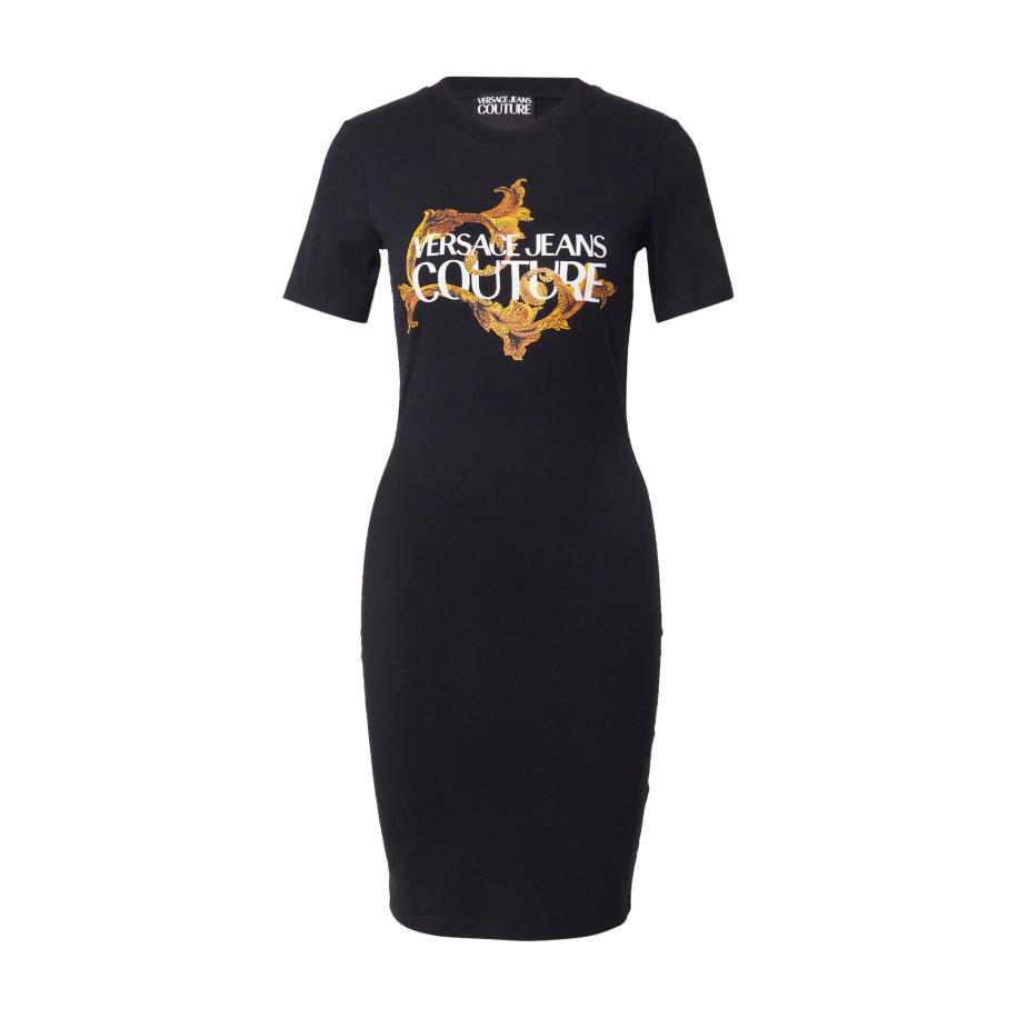 Versace Versace Jeans Couture Jurk goudgeel / zwart / wit -