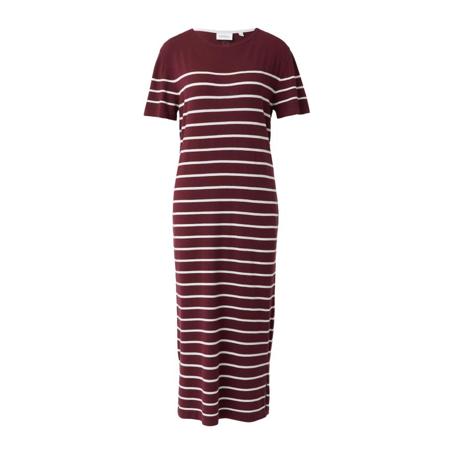 comma casual identity comma casual identity Jurk karmijnrood / wit -