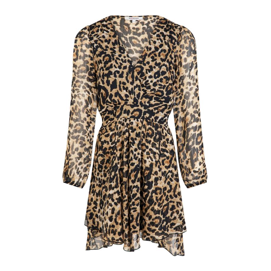 Morgan Morgan Jurk Rlion lichtbruin / zwart -