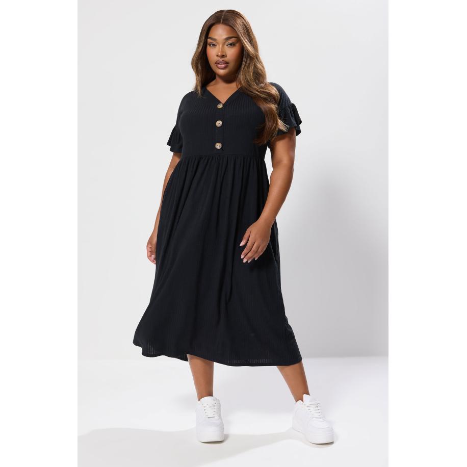 Vila Petite Superzachgte pluizige lange trui-jurk in bruin Bruin