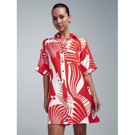 St MRLO Blousejurk Nessa rood / wit