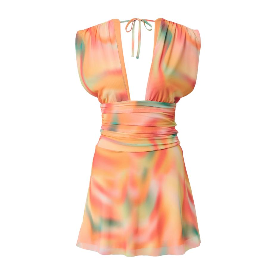 VIERVIER VIERVIER Jurk Fiona geel / groen / oranje / rood -