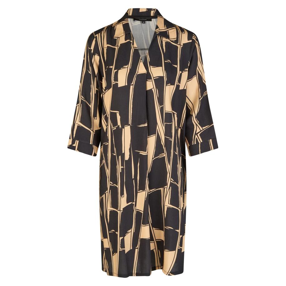 Navigazione Jurk beige / zwart Zwart