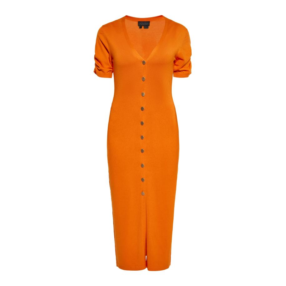 NAEMI NAEMI Gebreide jurk oranje -