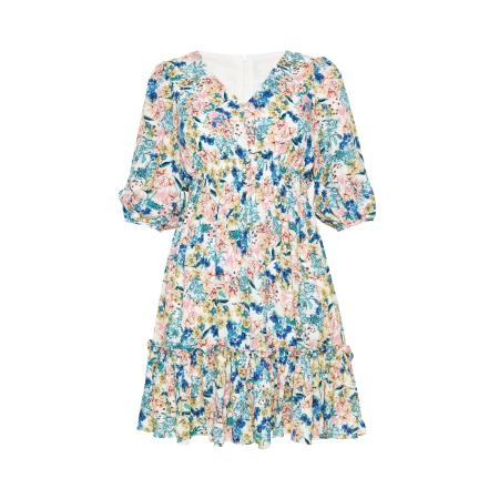 FELIPA FELIPA Jurk Spring Summer blauw / azuur / lichtgroen / wit