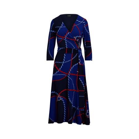 Lauren Ralph Lauren Lauren Ralph Lauren Jurk CLASSIC navy / enziaan / lichtblauw / rood