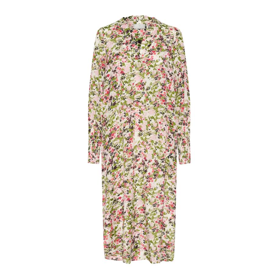 Kaffe Jurk KADrylia grasgroen / lila / rosa / offwhite Wit