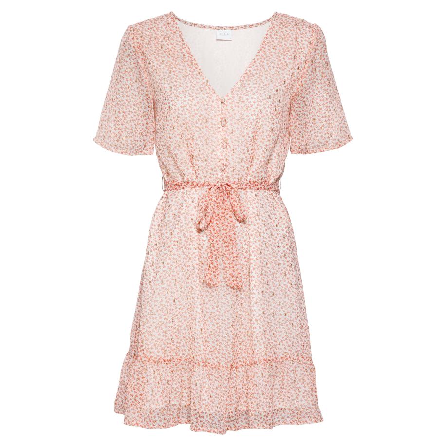 Vila VILA Blousejurk Falia oranje / offwhite -