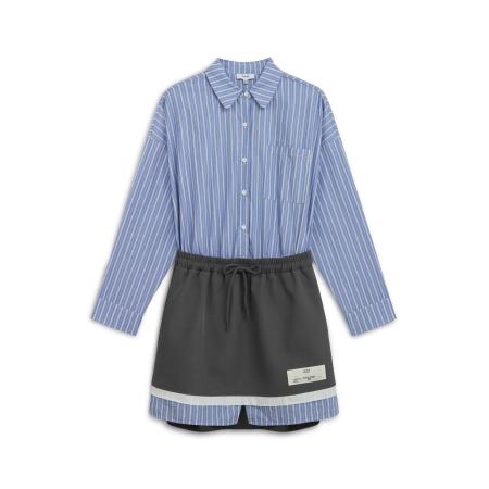 Twist Twist Blousejurk lichtblauw / grafiet / wit