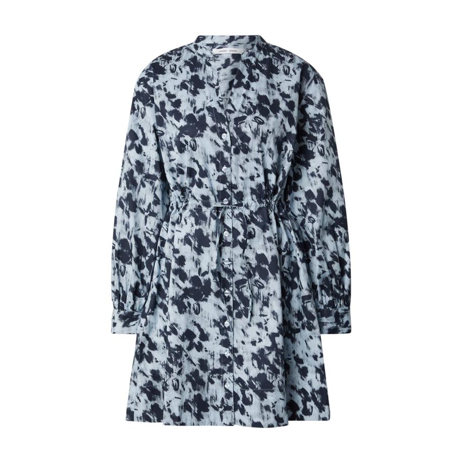Samsøe & Samsøe Samsøe Samsøe Blousejurk Amelie navy / lichtblauw -