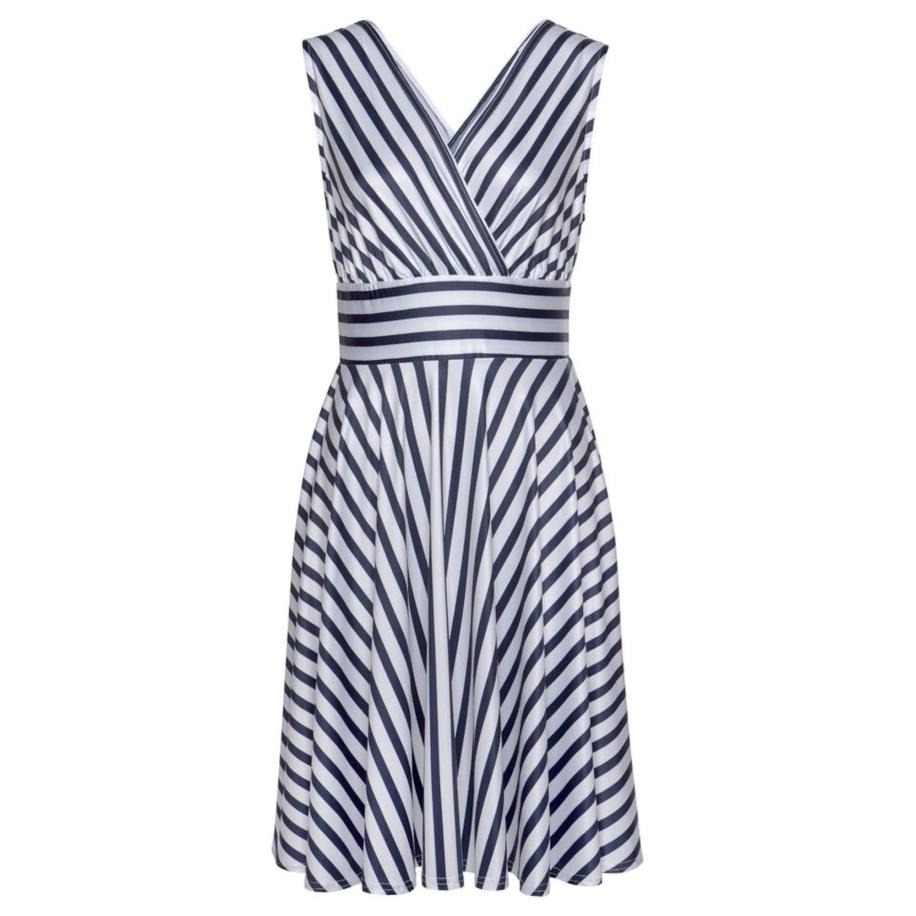 Lascana LASCANA Jurk blauw / wit -