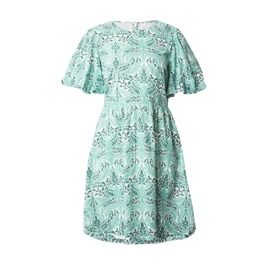 YAS YAS Zomerjurk YASBOTANICO smaragd / mintgroen / wit -