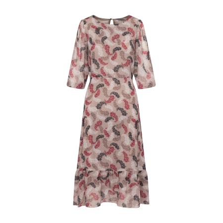 Quiosque Quiosque Jurk 4NU016 crème / camel / lichtbruin / donkerrood / zwart