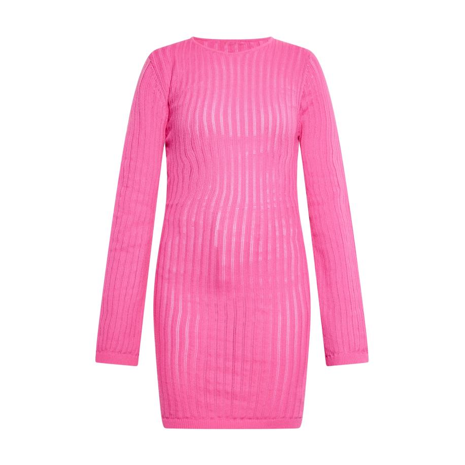 IZIA IZIA Gebreide jurk pink -