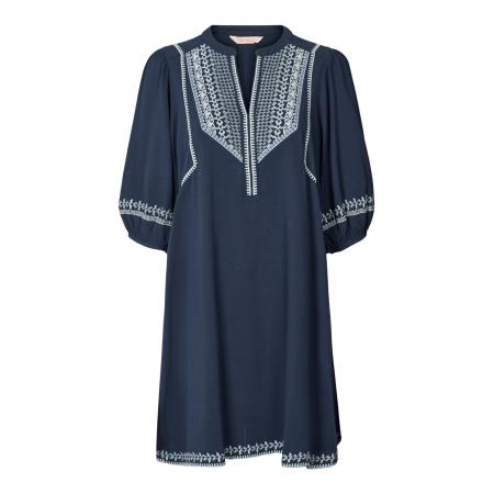 Odd Molly Jurk The Earth donkerblauw / wit