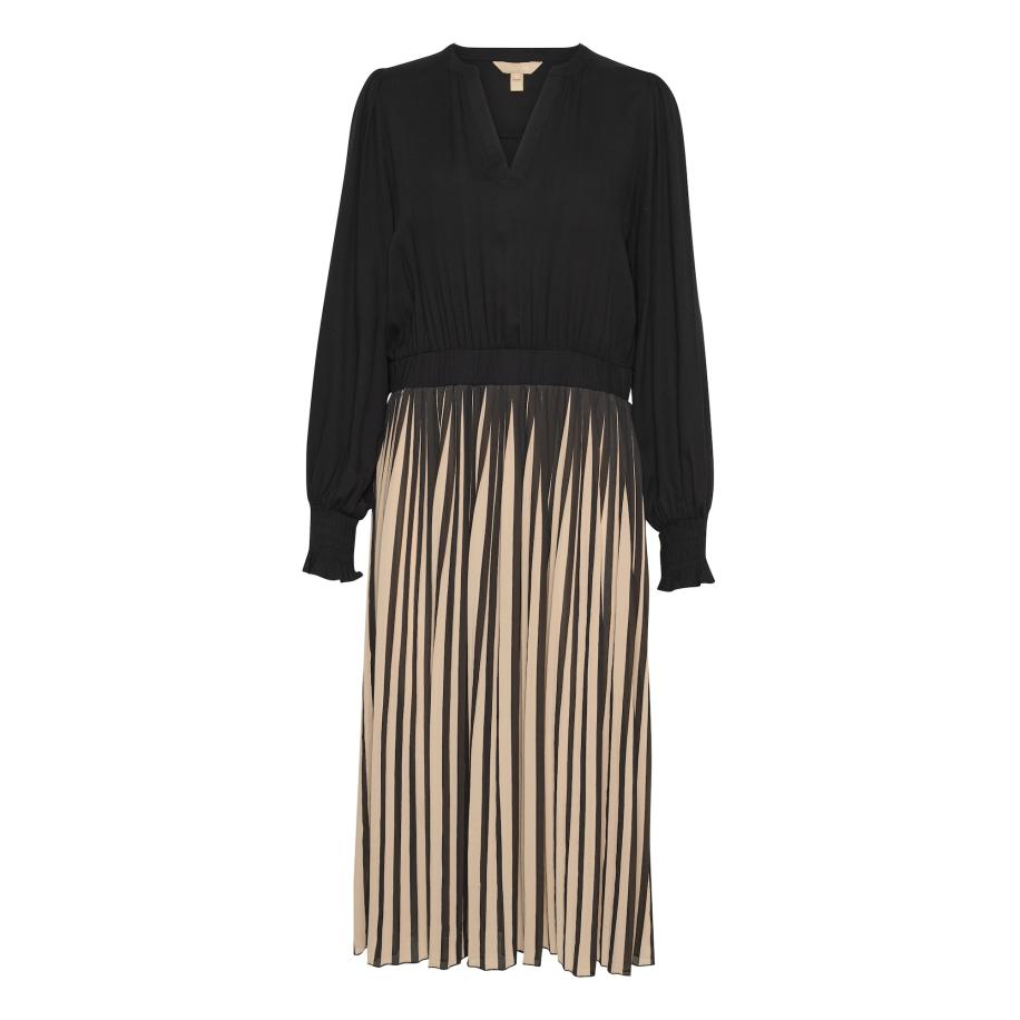 Culture CULTURE Jurk Carly beige / zwart -