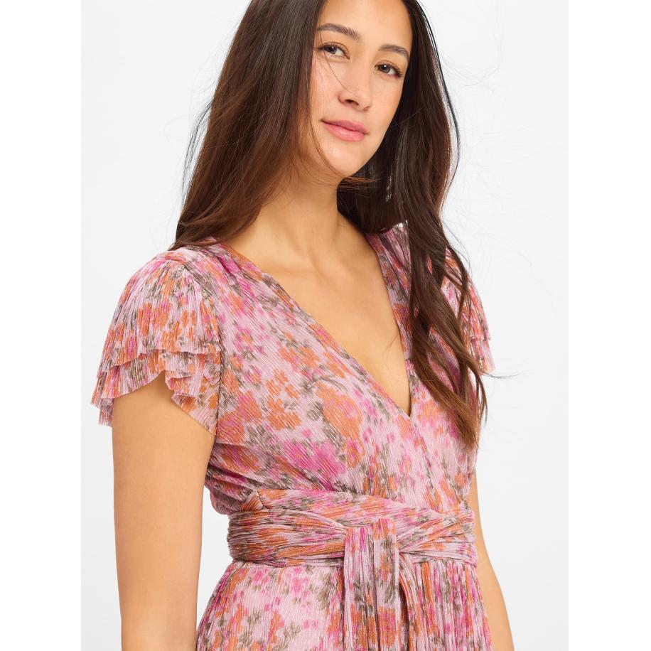 Swing SWING Jurk groen / oranje / rosa / oudroze -