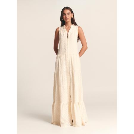 St MRLO Jurk AMARA MAXI DRESS crème