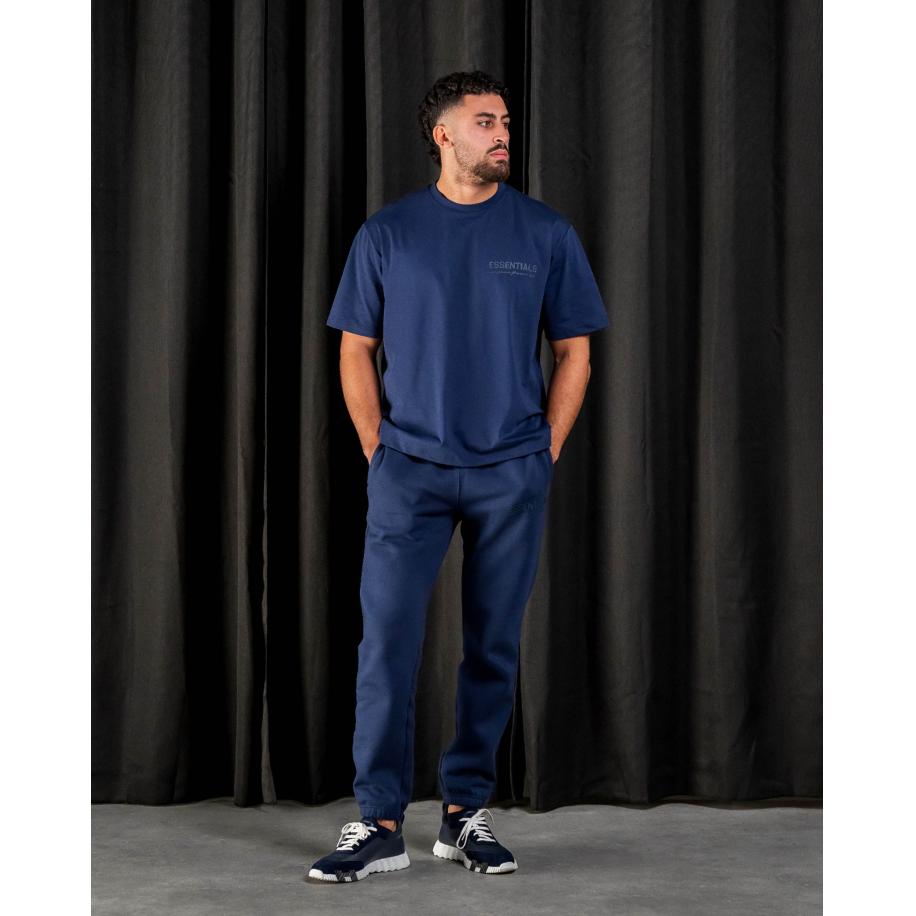 Cou7ure Essentials Basic Small Logo T-Shirt Blauw