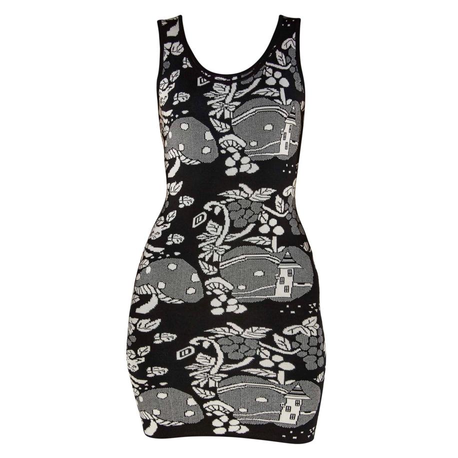 TOOche TOOche Gebreide jurk Alice zwart / wit -