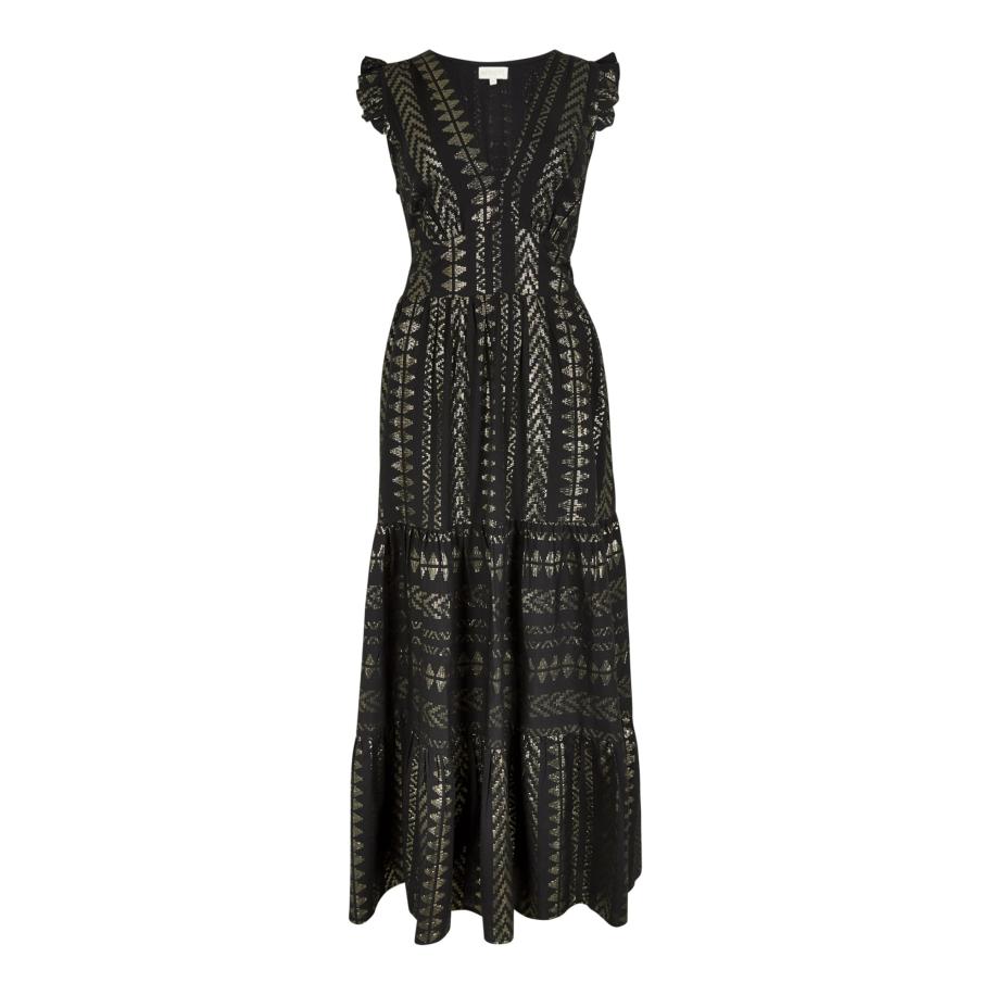 Apricot Apricot Jurk beige / zwart -