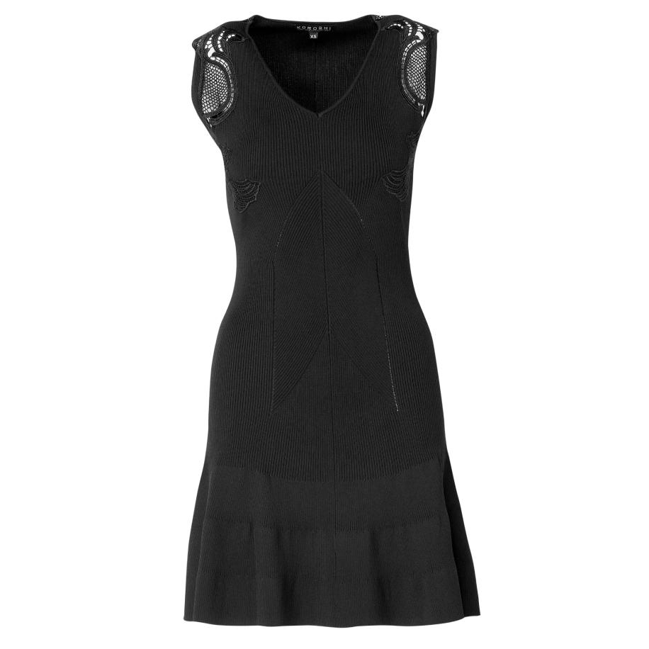 KOROSHI KOROSHI Gebreide jurk zwart -