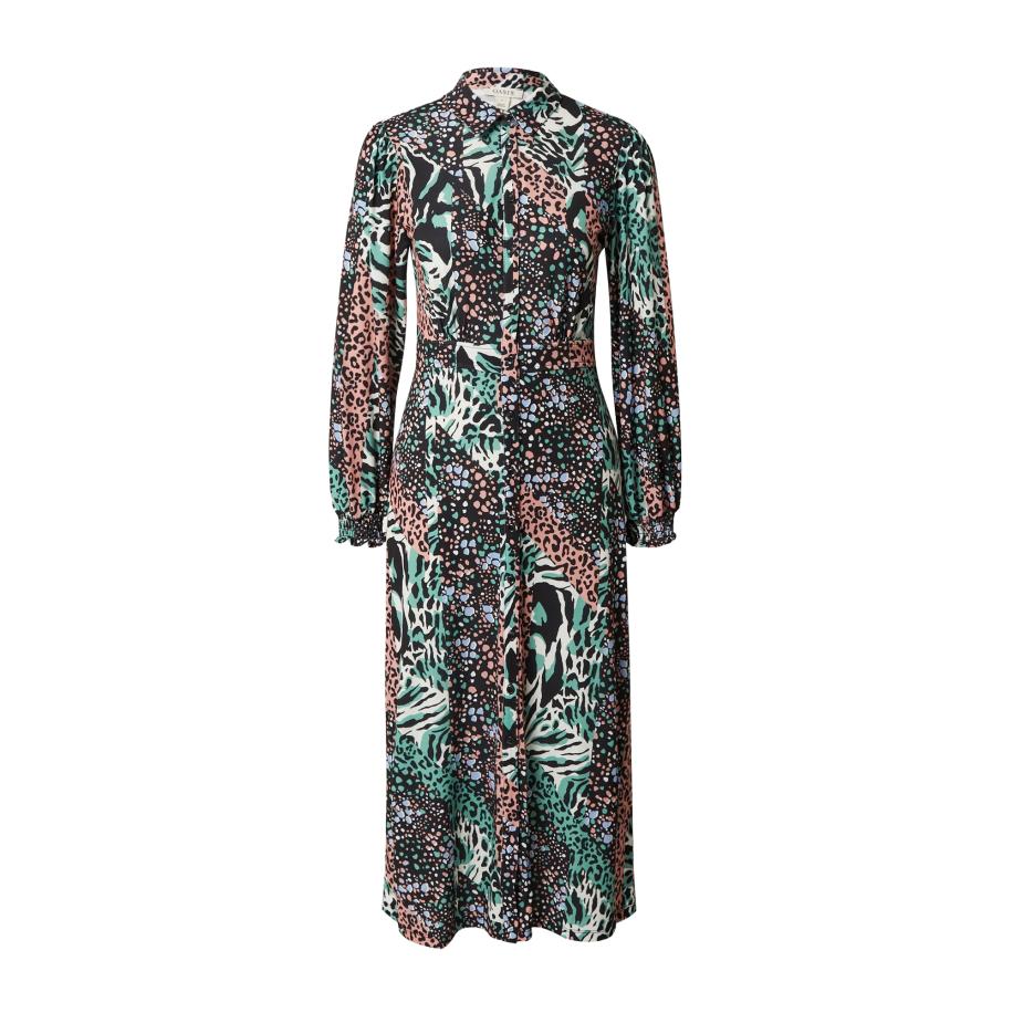 Oasis Oasis Blousejurk lichtblauw / jade groen / zwart / wit -