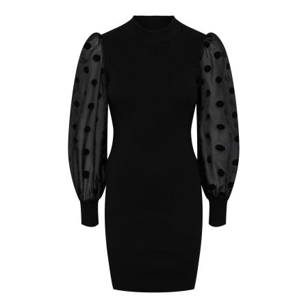 YAS YAS Gebreide jurk DOTME zwart