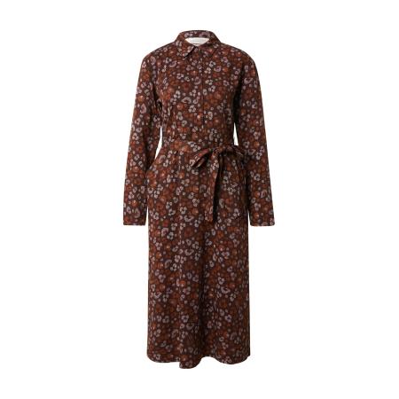 Compania Fantastica Compania Fantastica Blousejurk chocoladebruin / cognac / wit