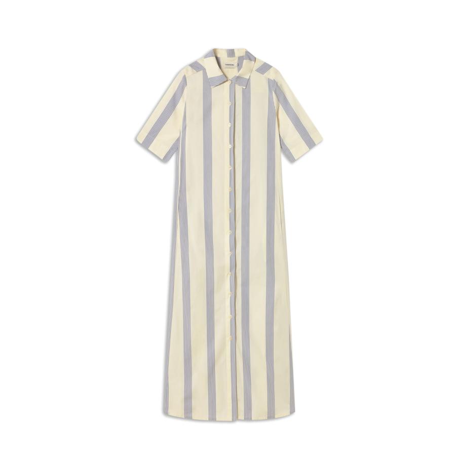 thinking mu Thinking MU Jurk GIANNA ivoor / hemelsblauw -