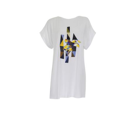 Sunflair SUNFLAIR Jurk blauw / geel / zwart / wit