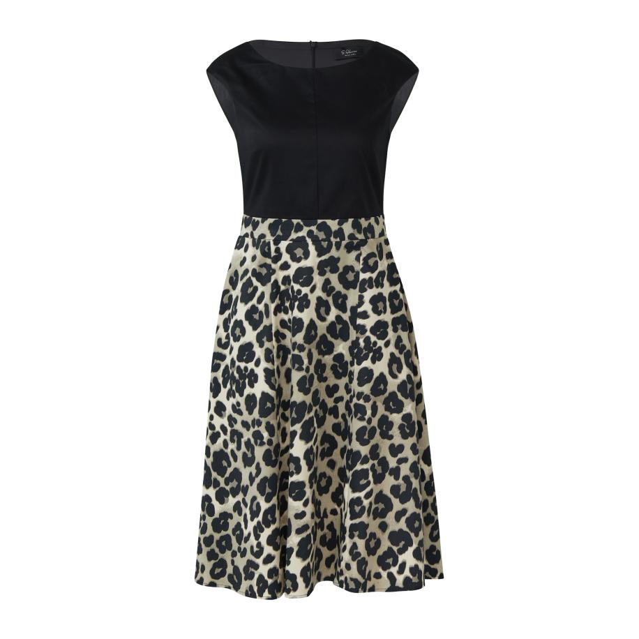 s.Oliver BLACK LABEL s.Oliver BLACK LABEL Jurk lichtbeige / zwart -