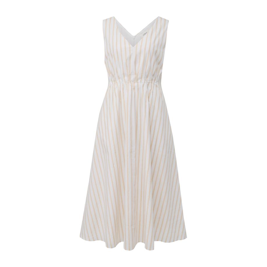 s.Oliver BLACK LABEL s.Oliver BLACK LABEL Zomerjurk beige / goud / wit -