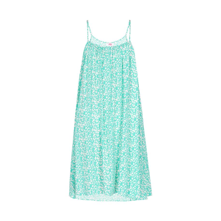 Swirly swirly Zomerjurk Spring Summer turquoise / wit -