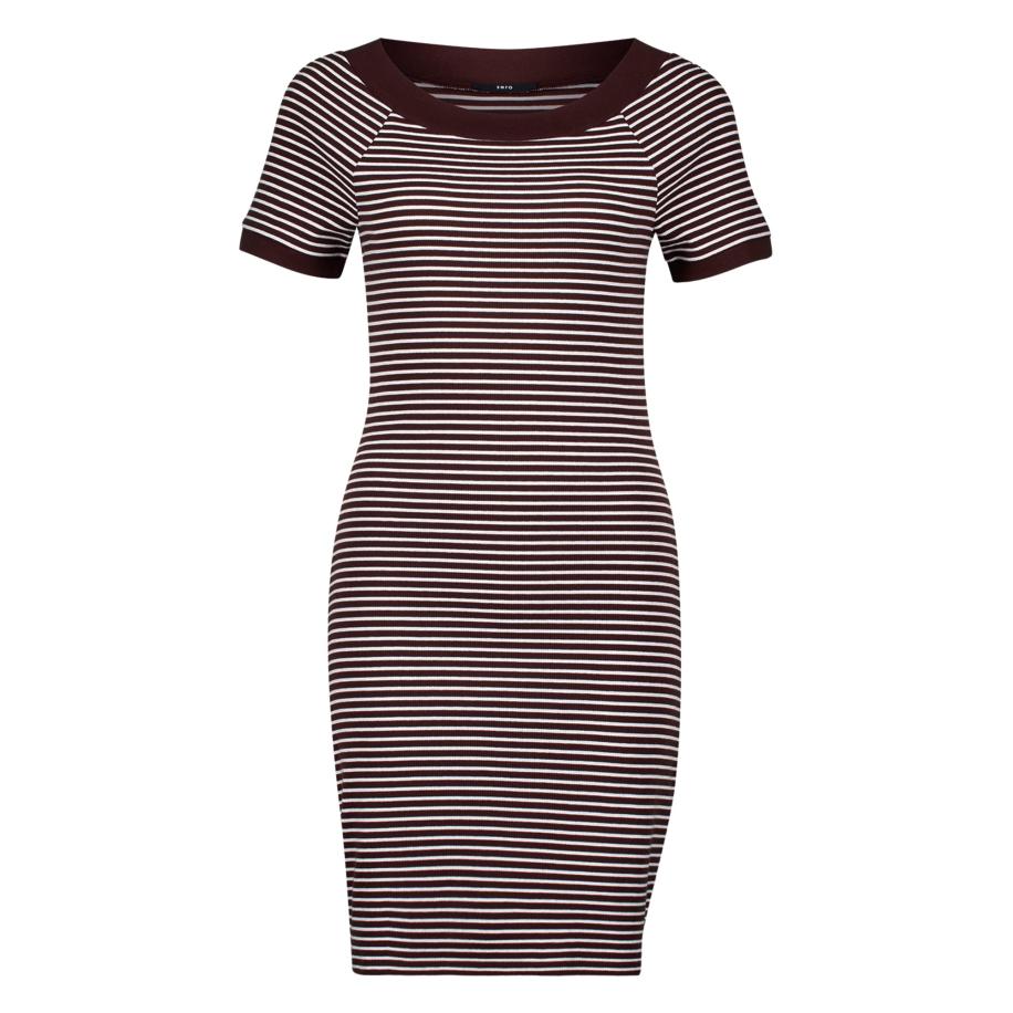 Zero zero Jurk bruin / wit -